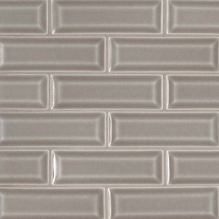 2x6 Dove Mosaic Solid-Color Glossy Smooth Ceramic Tile