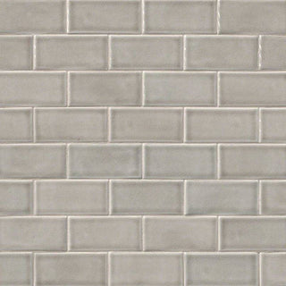 Soft Gray - 3x6 Dove Natural-Look Glossy Textured Ceramic Tile