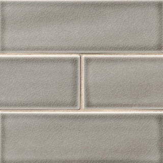 4x12 Dove Natural-Look Glossy Textured Ceramic Tile