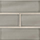 4x12 Dove Natural-Look Glossy Textured Ceramic Tile Warm Gray