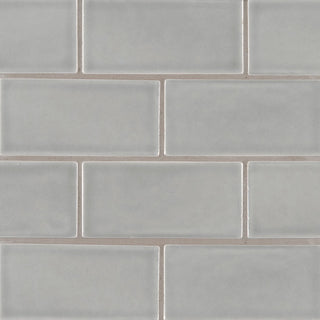 Pale Gray - 3x6 Morning Solid-Color Glossy Smooth Ceramic Tile