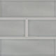 4x12 Morning Solid-Color Glossy Smooth Ceramic Tile Light Gray