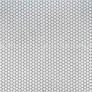 Soft White - 12x12 Penny Circle Penny Round Mosaic Solid-Color Matte Smooth Porcelain Tile