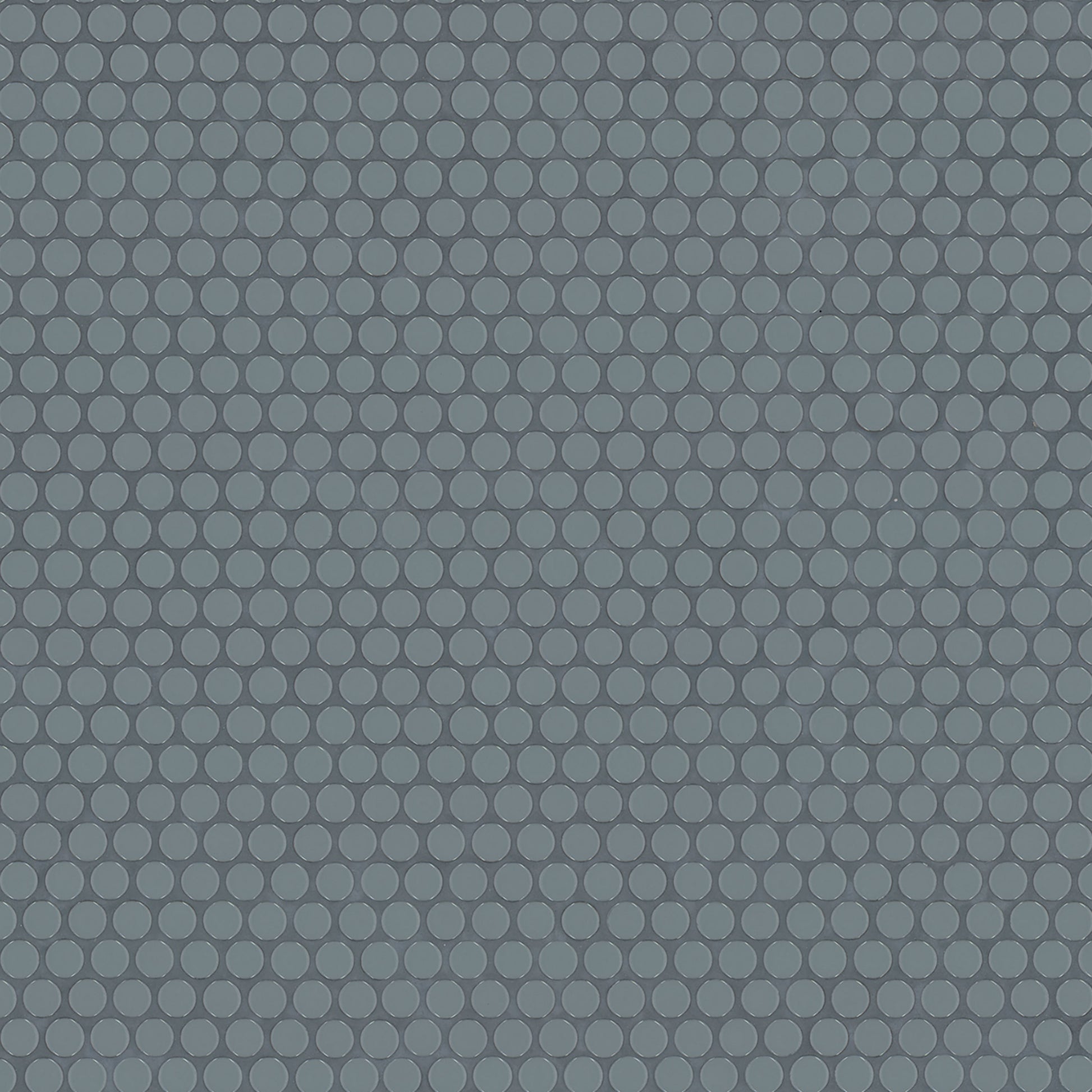 12x12 Cielo Circle Penny Round Mosaic Solid-Color Glossy Smooth Porcelain Tile Gray Blue