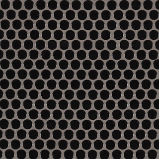 12x12 Nero Circle Penny Round Mosaic Solid-Color Glossy Smooth Porcelain Tile