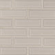 2x6 Portico Mosaic Solid-Color Glossy Smooth Ceramic Tile Cream Beige