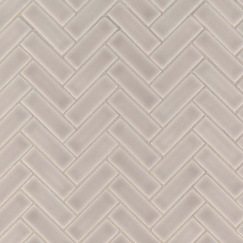 12x12 Portico Mosaic Solid-Color Glossy Smooth Ceramic Tile Cream Beige