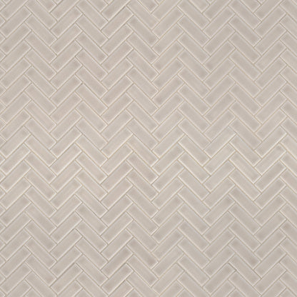 12x12 Portico Mosaic Solid-Color Glossy Smooth Ceramic Tile Cream Beige