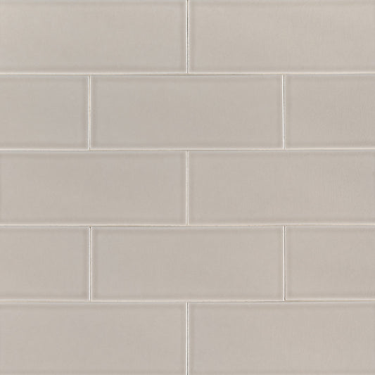 4x12 Portico Solid-Color Glossy Smooth Ceramic Tile