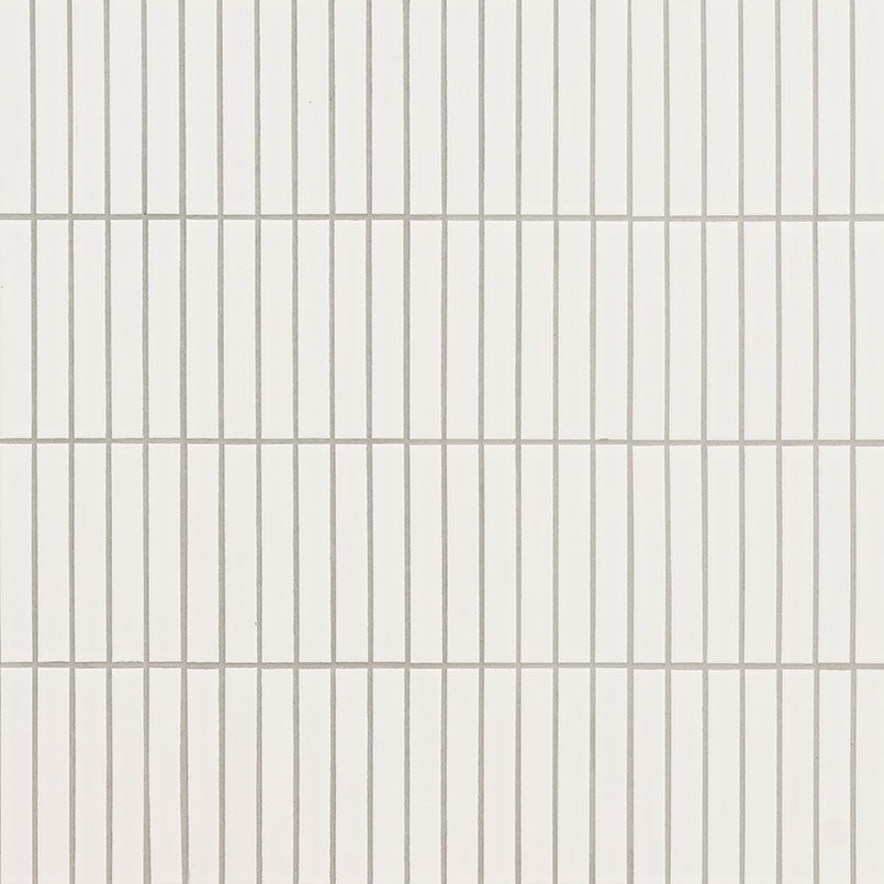 1x6 Domino Patterned Solid-Color Matte Smooth Porcelain Tile Off White