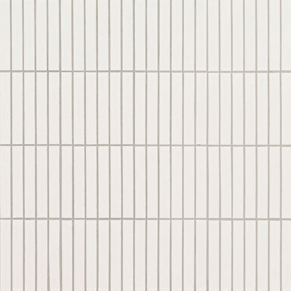 1x6 Domino Patterned Solid-Color Matte Smooth Porcelain Tile Off White