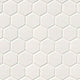 12x12 Gloss Hexagon Mosaic Solid-Color Glossy Smooth Porcelain Tile Soft White
