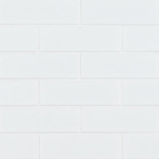 2x6 Retro Bianco Solid-Color Matte Smooth Porcelain Tile