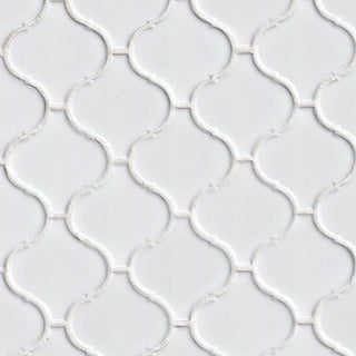 12x12 Domino Arabesque Mosaic Solid-Color Glossy Smooth Porcelain Tile