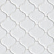 12x12 Domino Arabesque Mosaic Solid-Color Glossy Smooth Porcelain Tile Soft White