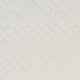 12x12 Domino Herringbone Mosaic Solid-Color Glossy Smooth Porcelain Tile Soft White
