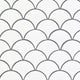 12x12 Domino Scallop Mosaic Solid-Color Glossy Smooth Porcelain Tile Bright White
