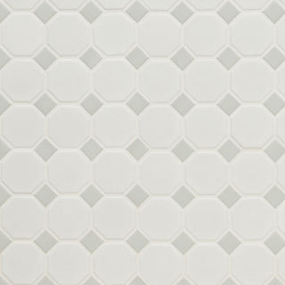 12x12 Gloss Octagon Diamond Mosaic Solid-Color Matte Smooth Porcelain Tile