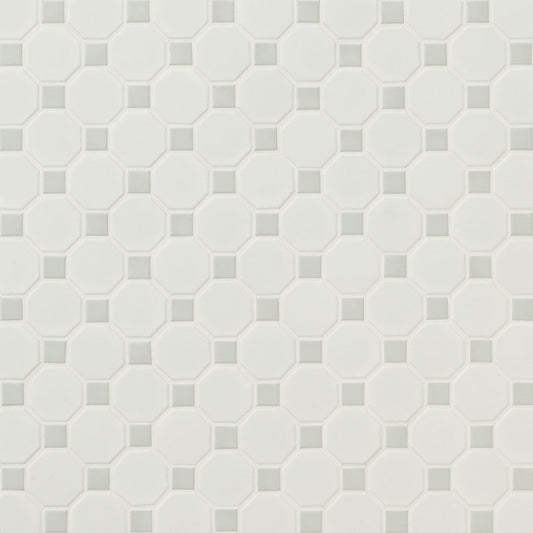 12x12 Gloss Octagon Diamond Mosaic Solid-Color Matte Smooth Porcelain Tile