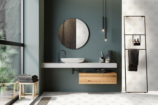 1'' White Hexagon Mosaic Solid-Color Matte Smooth Porcelain Tile