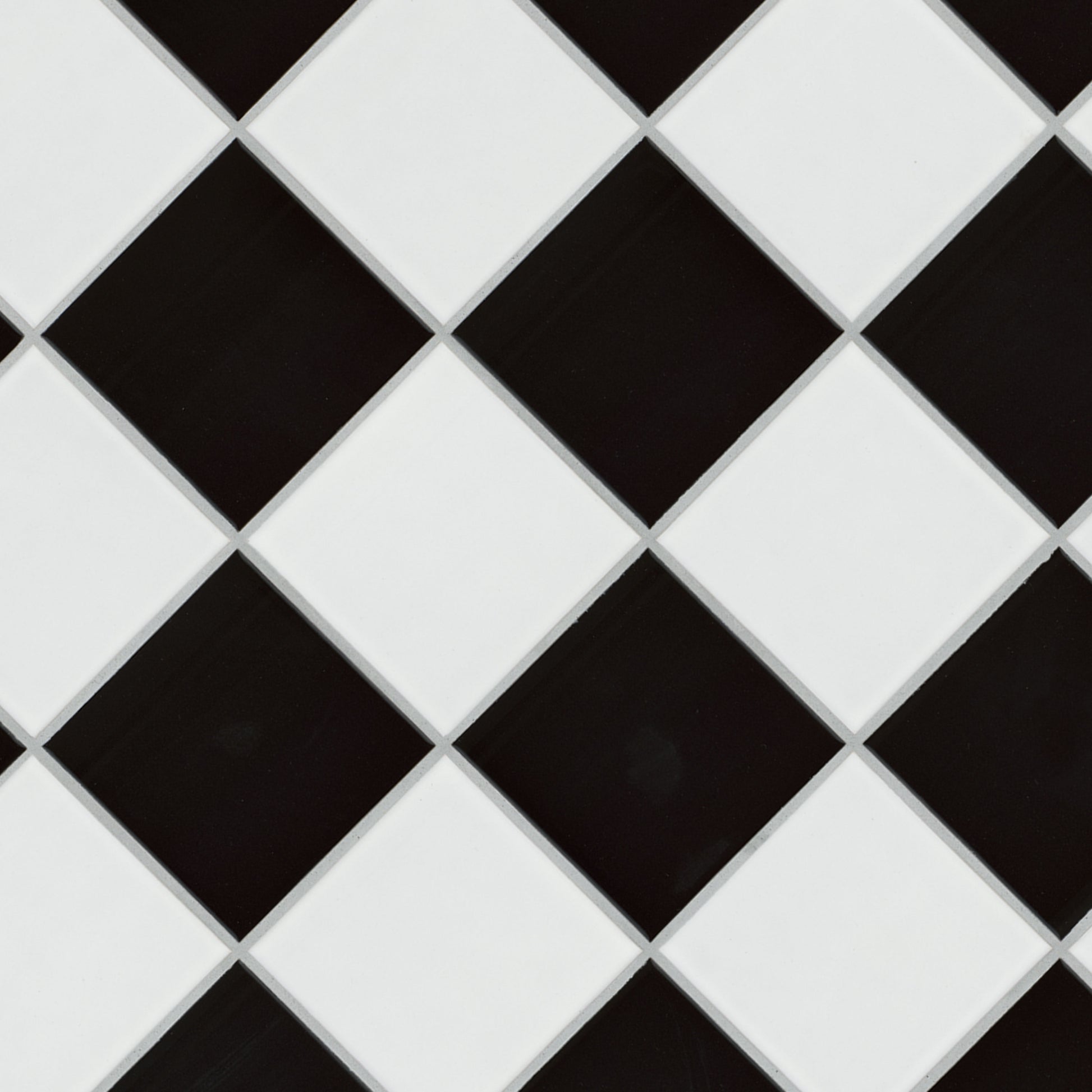 4'' Domino Solid-Color Matte Smooth Porcelain Tile White Black