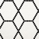 1'' Domino Hexagon Solid-Color Tumbled Smooth Porcelain Tile Black White