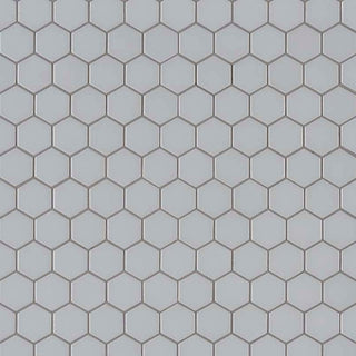 Soft Gray - 12x12 Glaze Hexagon Mosaic Solid-Color Matte Smooth Porcelain Tile
