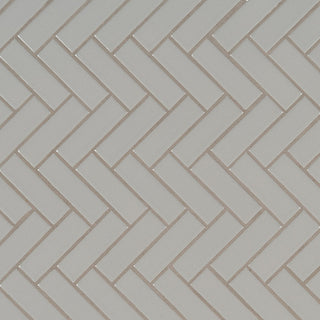 Soft Gray - 12x12 Glaze Mosaic Solid-Color Glossy Smooth Porcelain Tile