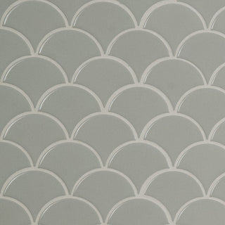 12x12 Glaze Scallop Mosaic Solid-Color Glossy Smooth Porcelain Tile