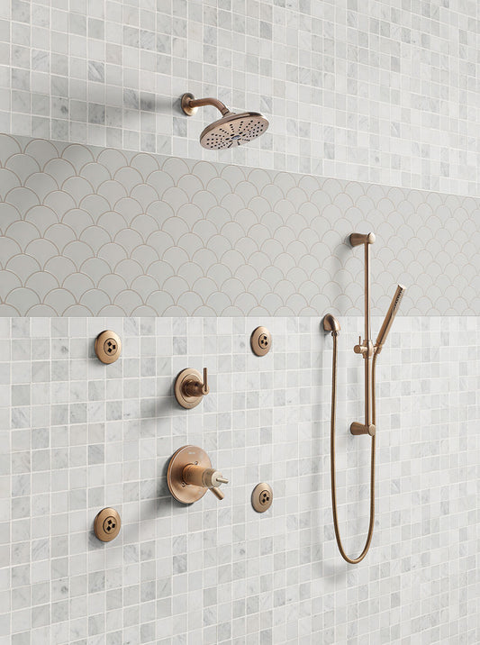 12x12 Glaze Scallop Mosaic Solid-Color Glossy Smooth Porcelain Tile