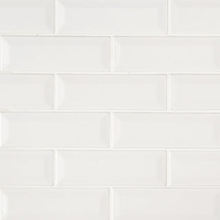 2x6 Whisper Mosaic Solid-Color Glossy Smooth Ceramic Tile