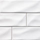 4x12 Whisper Natural-Look Matte Undulated Ceramic Tile Bright White