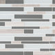 12x12 Gray Mosaic Natural-Look Glossy Smooth Porcelain & Glass Tile White Gray