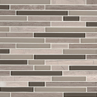 12x12 Modello Mosaic Wood-Look Matte Smooth Porcelain & Glass Tile