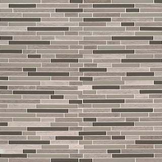 Brown Beige - 12x12 Modello Mosaic Wood-Look Matte Smooth Porcelain & Glass Tile
