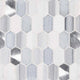 12x12 Harlow Picket Mosaic Metallic-Look Matte Textured Porcelain & Glass Tile White Silver