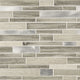 12X12 Ocotillo Mosaic Wood-Look Matte Smooth Porcelain & Glass Tile Beige Gray