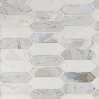 12x12 Cienega Picket Mosaic Natural-Look Matte Smooth Porcelain & Glass Tile