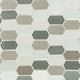 12x12 Lascari Picket Mosaic Natural-Look Matte Textured Porcelain & Glass Tile White Green