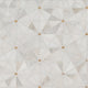 12x12 Elegant Triangle Octagon Mosaic Marble-Look Matte Smooth Porcelain Tile Beige Gray