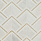 12x12 Luxor Linear Mosaic Natural-Look Matte Smooth Porcelain & Metal Tile White Gold