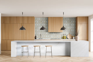 Royal Gold - 12x12 Luxor Picket Mosaic Natural-Look Matte Smooth Porcelain & Metal Tile