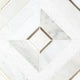 12x12 Verona Framed Mosaic Stone-Look Matte Textured Porcelain & Metal Tile White Gold