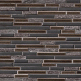 12x12 Titan Mosaic Stone-Look Matte Textured Porcelain & Glass Tile