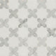 12x12 Vera Anne Cross Grid Mosaic Natural-Look Polished Smooth Marble Tile Beige Gray