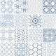 3X3 Zouli Moroccan Mosaic Natural-Look Matte Smooth Marble Tile Navy White