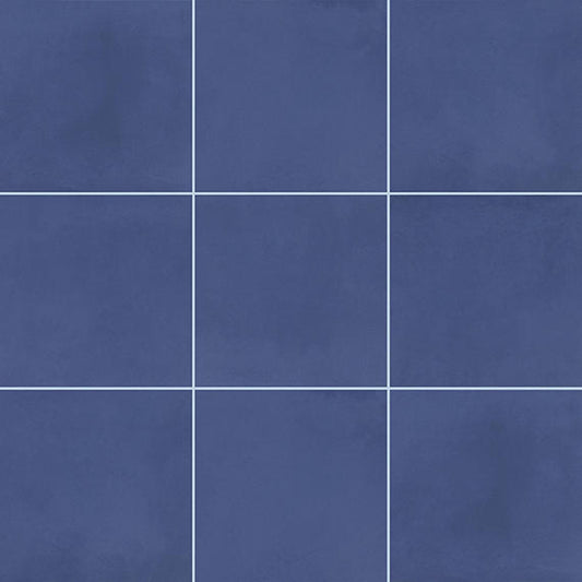 12x12 Color Story Floor  Natural Concrete-Look Matte Smooth Porcelain Tile Sapphire Blue