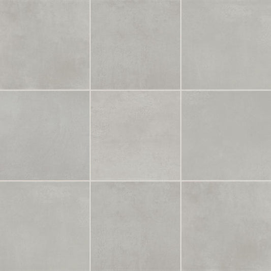 12x12 Color Story Floor  Natural Concrete-Look Matte Smooth Porcelain Tile Light Beige