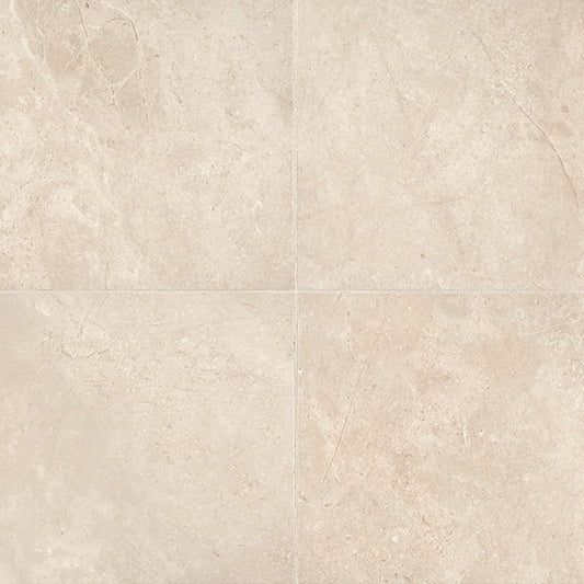 12x12 Affinity  Natural Stone-Look Matte Smooth Porcelain Tile Cream Beige