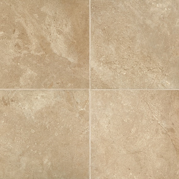12x12 Affinity  Natural Stone-Look Matte Smooth Porcelain Tile Warm Tan